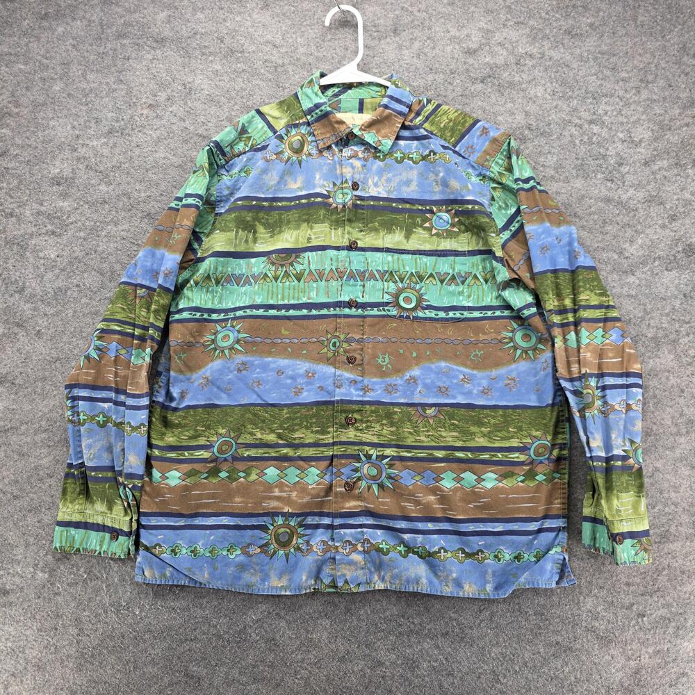 The Territory Ahead Shirt Mens Medium Multicolor Southwestern Button Front